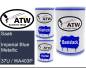 Preview: Saab, Imperial Blue Metallic, 37U / WA403P: 500ml Lackdose + 500ml Klarlack + 250ml Härter - Set, von ATW Autoteile West.